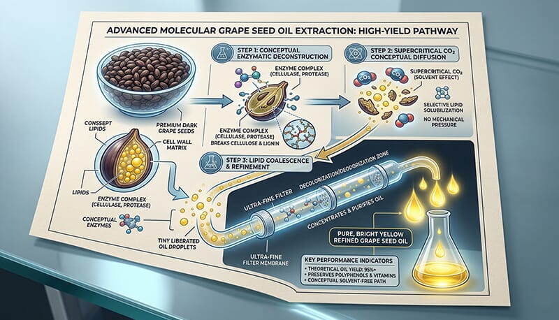 High Oil Yield Grape Seed Extraction Diagram