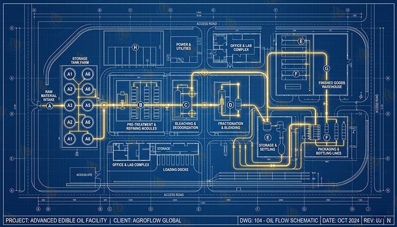 Industrial Rice Bran Oil Extraction Plant Layout